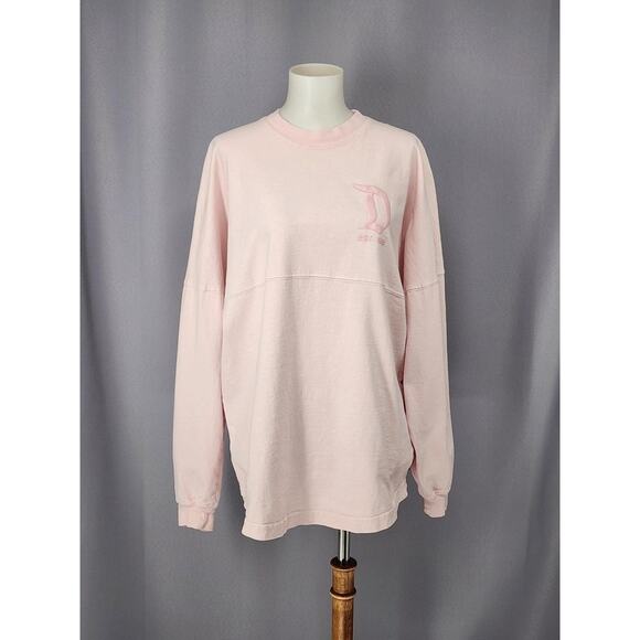 Disneyland Resort Sweatshirt Womens Small Pink Spirit Jersey Glitter Pullov - Picture 3 of 16